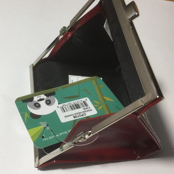 Panda Coin Purse - Cute Red Vintage-Style Wallet - Picture 4 of 6